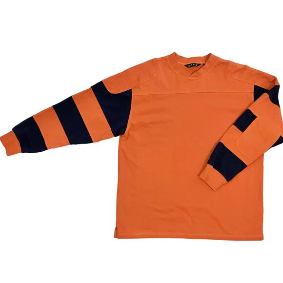 Orvis Other - Vtg Orvis Rugby Shirt Men’s L Orange & Navy Reinforced Heavy Cotton Sweatshirt
